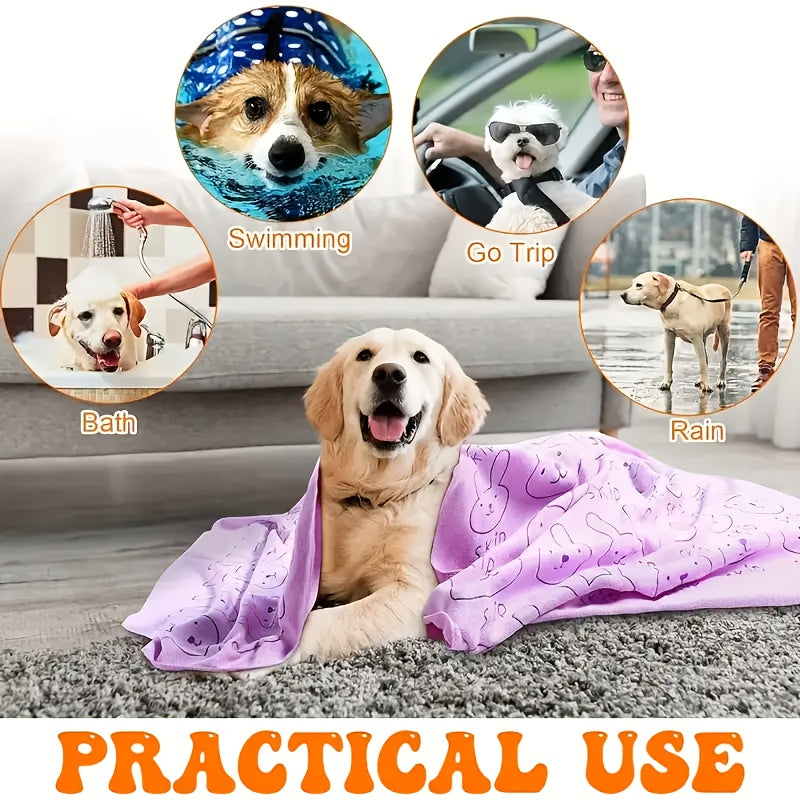 NEW 6 PCS Set  Super Absorbent Quick-Drying Microfiber Pet Towels | Suitable for Dogs - Soft, Gentle, and Durable, Ideal for Grooming, Daily Cleaning, Shedding, Fits Small, Medium, and Large Dog Breeds