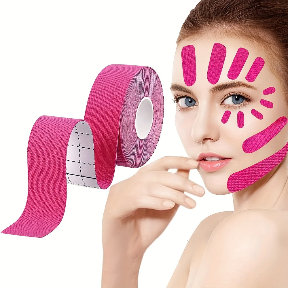 3 Rolls Set Anti-Wrinkle Face Tape - Blue, Pink, Beige | Facial and Body Skincare Adhesive | Gentle on Sensitive Skin | Perfect for Wrinkle and Light Beige Care, Skincare Adhesive | Soft Adhesive | Skincare Tape, Facial Light