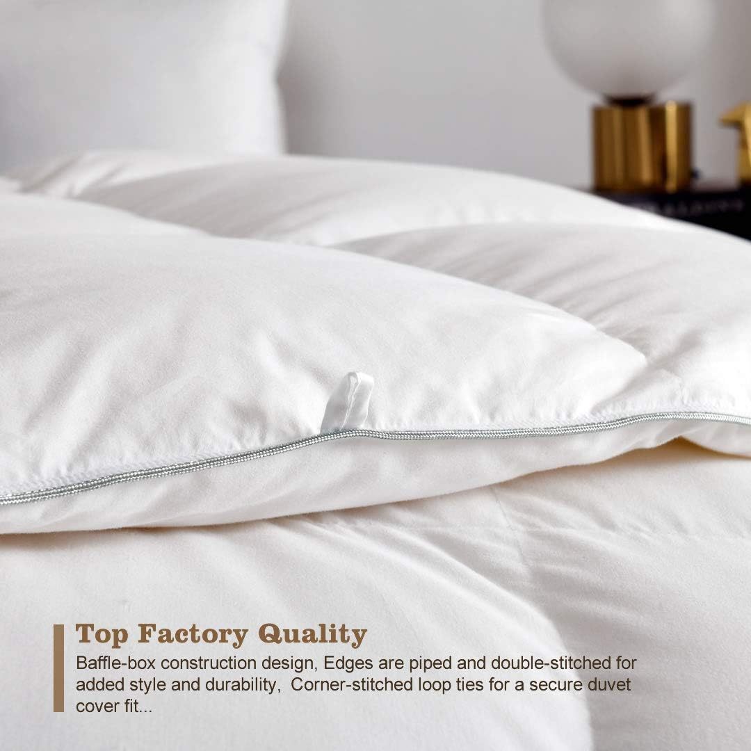 15 Tog King Size Duvet All Season Comforter Made in UK Cover, Lightweight Skin Friendly Quilt, Down Alternative Ultra-Soft Plush Breathable Duvet Set Home Bedding Supplies
