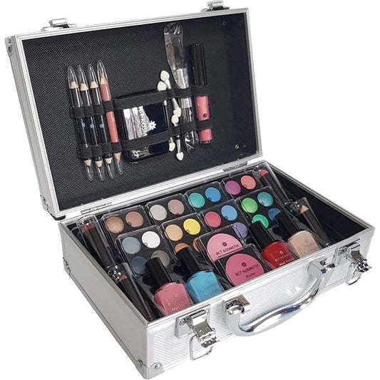 NEW Arrivals 52 PCS Full Set BCT-Celebrities Cosmetic Vanity Case Make Up Set Storage Box Beauty Cosmetic Travel Make Up Carry Box Women Luxury Cosmetic Accessories Skin Care Supplies
