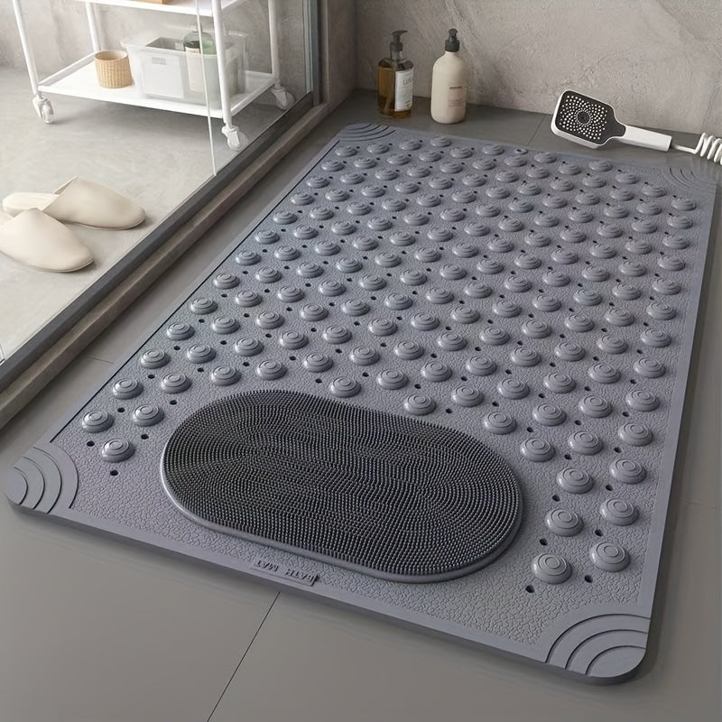 Non-Slip Massage Shower Green Mat, Safety Pad for The Bathroom - Rectangular Shower Mat And Bathroom Non-Slip Pad, a Must-Have for Home Bathroom Accessories