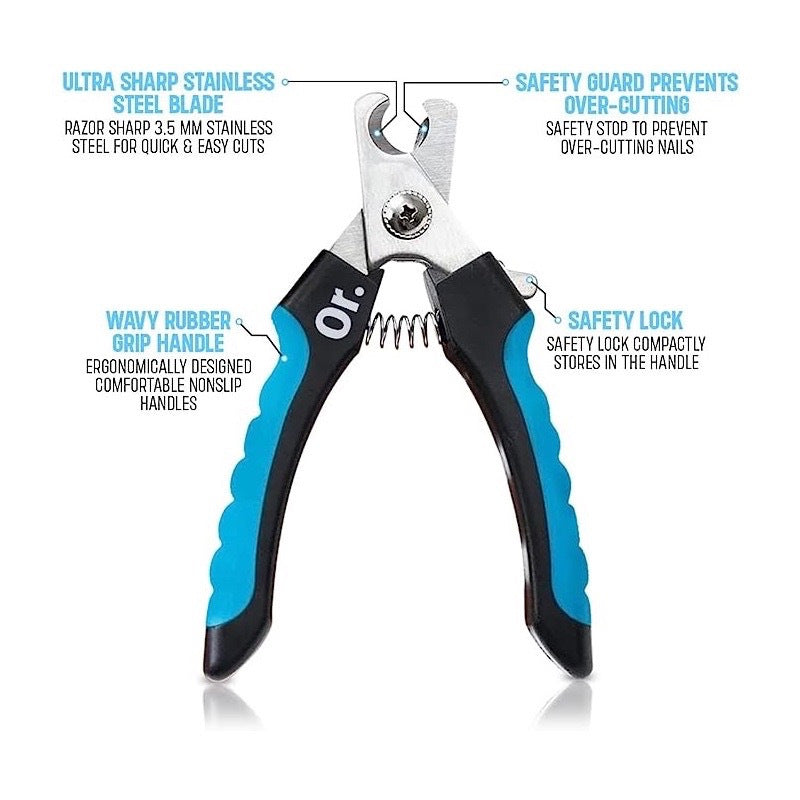 New Set Dog Nail Clippers for Large, Medium and Small Breed Professional Pet Nail Clipper Suitable for Cats, Rabbits and Guinea Pigs With Safety Lock and Protective Guard to Avoid Over Cutting