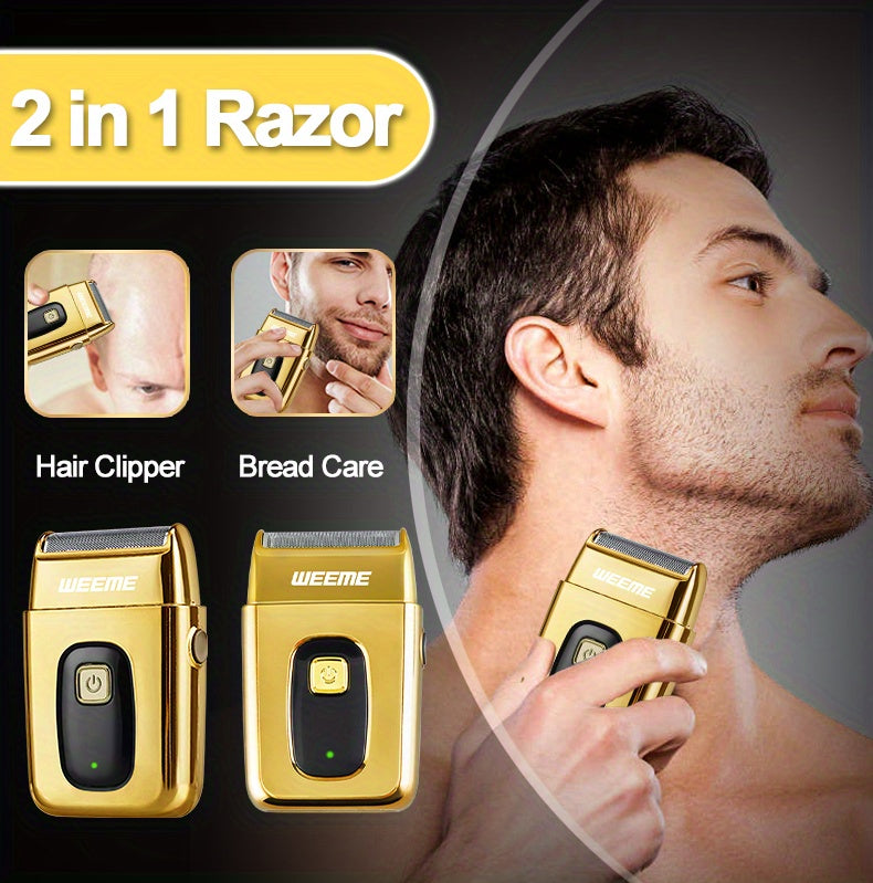 3pcs Men's electric hairdresser set, hairdresser hairdresser set, household electric hairdresser set, USB charging electric hairdresser, alloy knife head, LCD display, carving shape, household car travel use, Father's Day gi