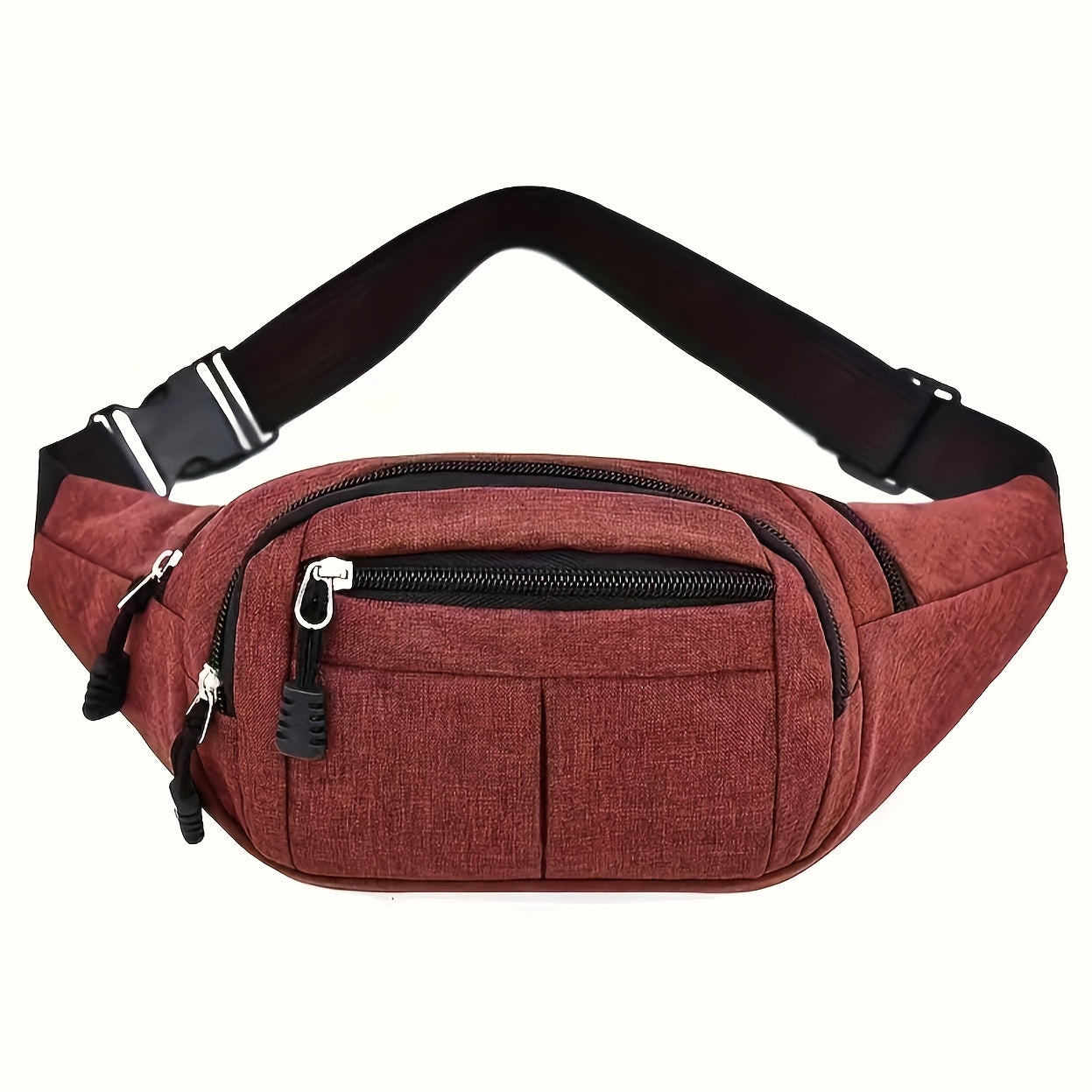 Unisex 6 Colors Waist Bag with Adjustable Strap & 4-Pocket Design - Large Capacity Crossbody Chest Pack, Lightweight & Durable for Cycling, Running, Gym, Travel - Outdoor Gear, Sporty Style, Secure Zipper Closure