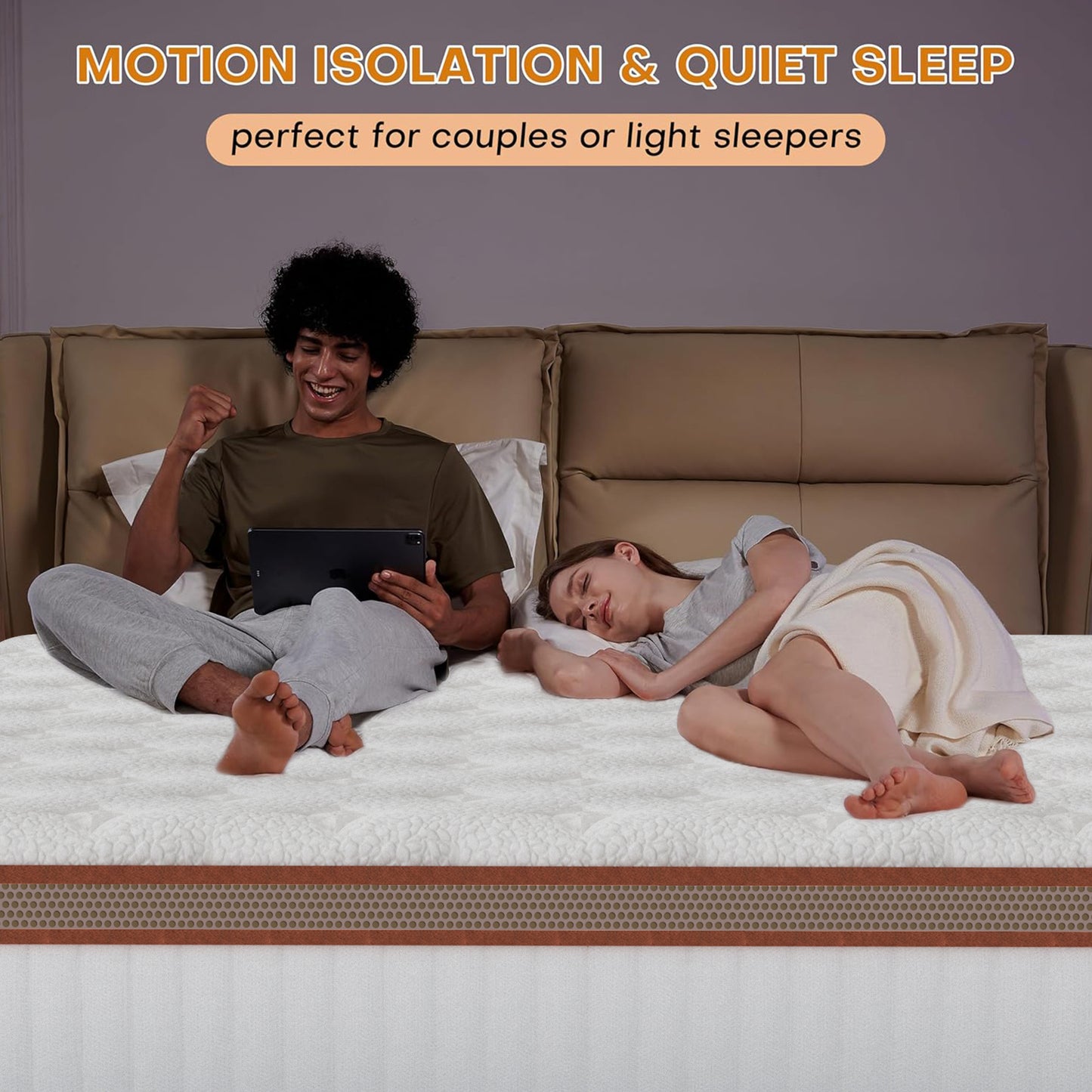 Double Mattress 135x190x28cm 2000+ Pocket Springs & Memory Foam 7-Zone Ortho Support Bamboo Charcoal Layer Motion Reduction Anti-Sag Medium Firm (H3) Box Delivery 200-Night Trial