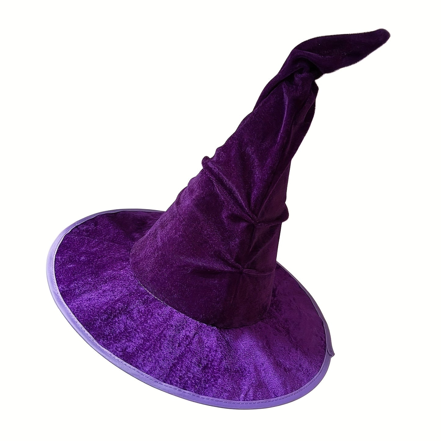 Witch Velvet Hat Halloween Party Hat Mystery Black/Purple Witch Hat Carnival Wizard Hat Hair Accessory Family Gathering Birthday Party Hat Black Wizard Costume Accessories Event & Party Supplies