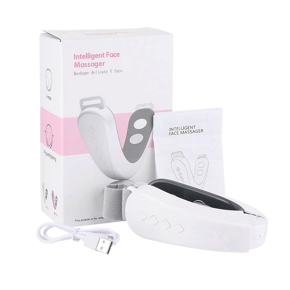 V-Shape Facial Massager, Smart Beauty Device for V-Line Face Lifting, 5 Modes & 12 Intensity Adjustments, Suitable for Travel, Home Use, Tool for Women, Suitable as a Holiday Gift