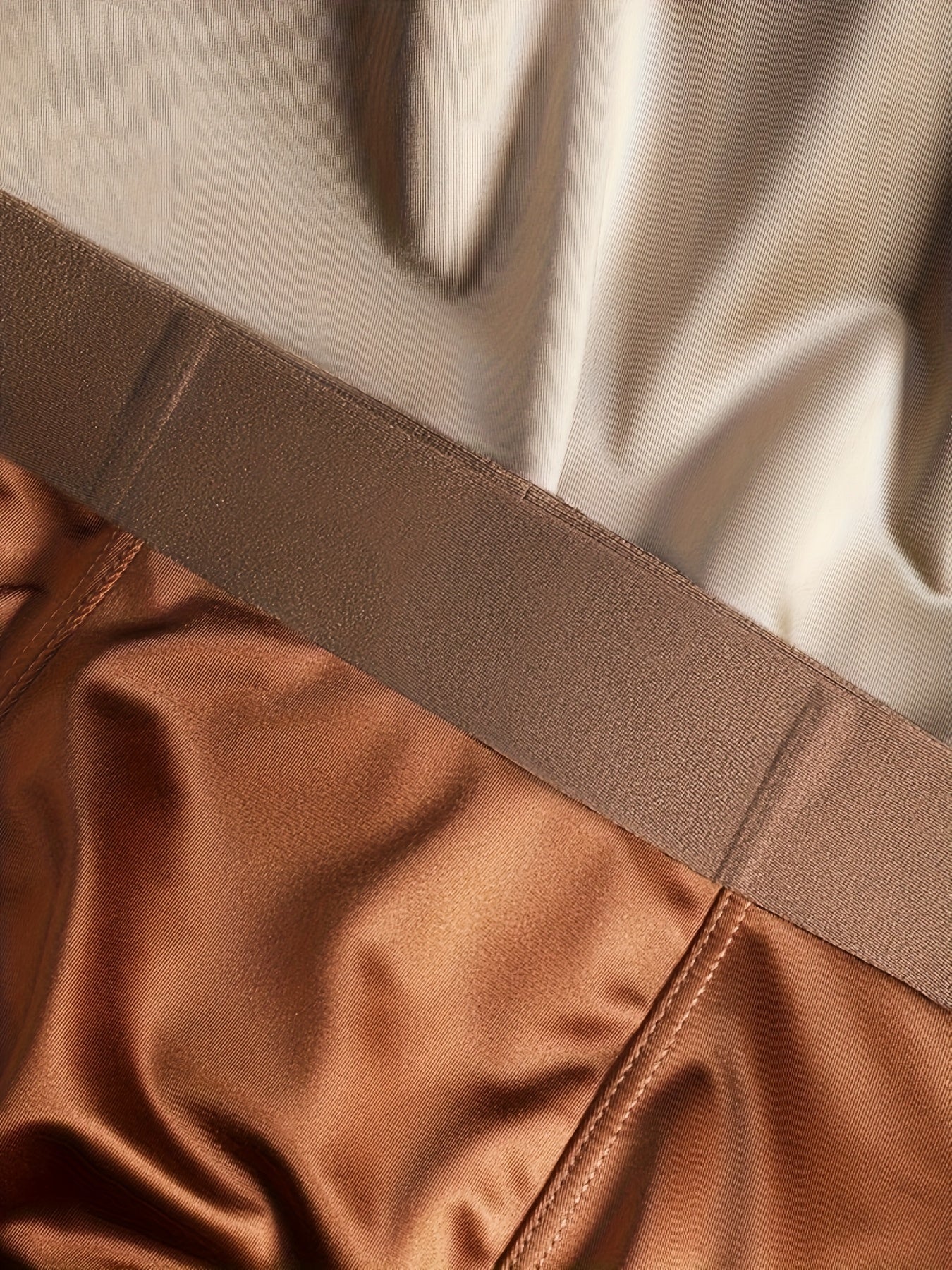 4pcs Black-Golden Gift Set Men's Summer Seamless Ice Silky Boxer Briefs - Shiny Glossy High-Quality - Multi-Color Solid - Comfortable & Breathable