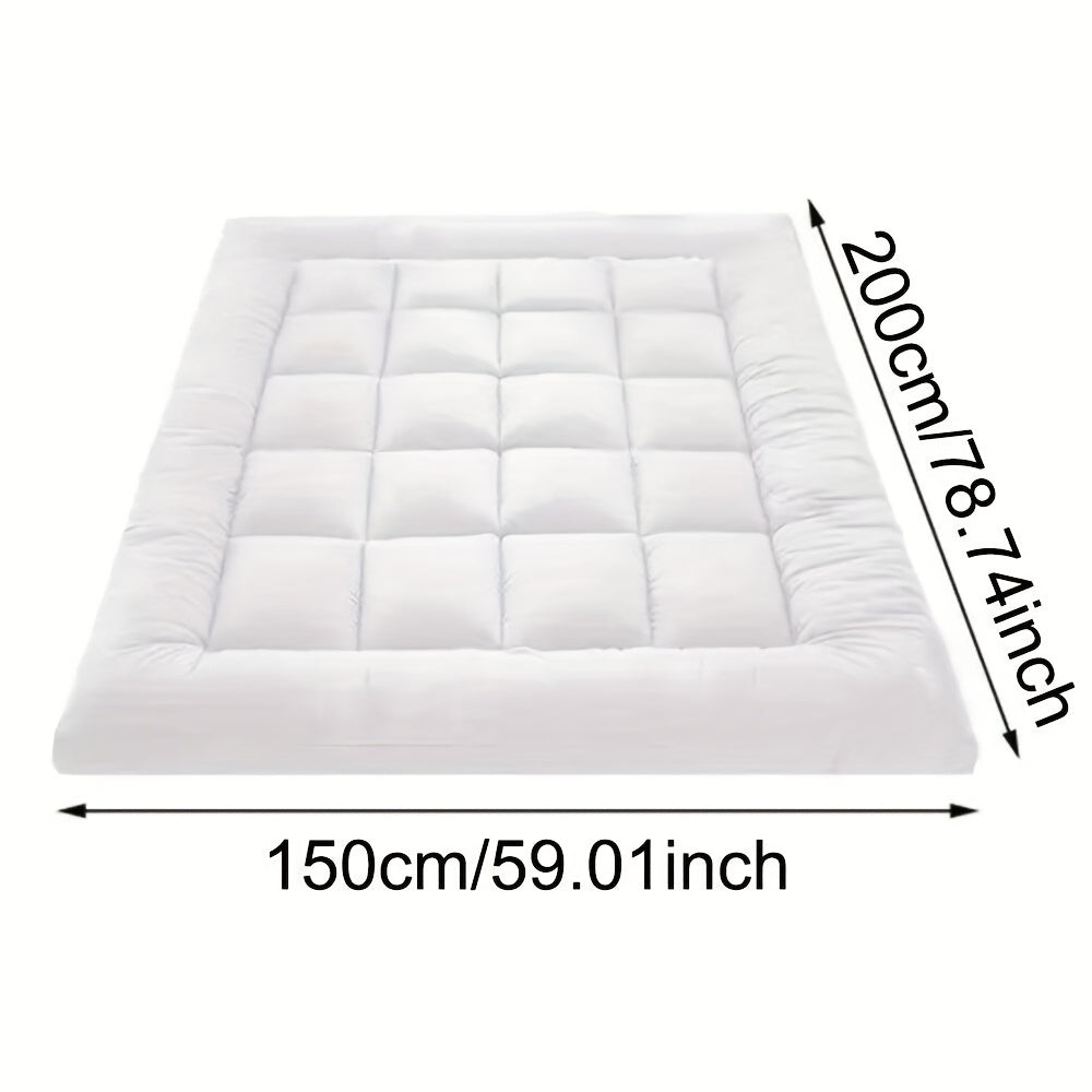 NEW White/Black/Blue/Gray Color Home Hotel Quality Mattress Topper 10cm / 4 inch Thick Filling with Elasticated Straps in Single, Small Double (4Ft), Double, King, Super King Size Bedding Supplies