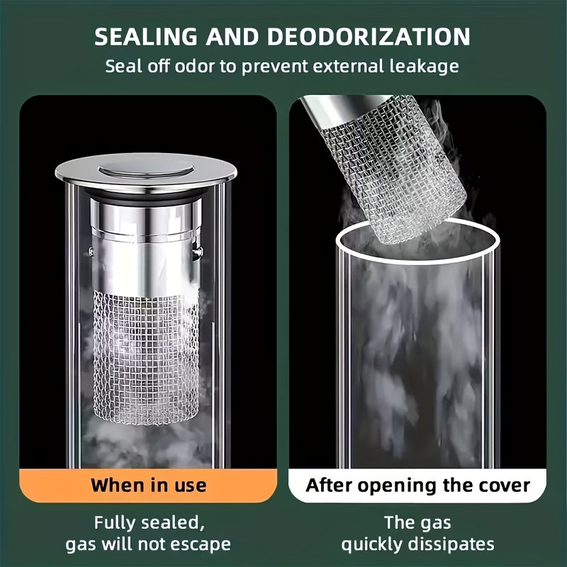 Heavy-Duty 304 Stainless Steel/Brass Bathtub & Shower Drain Compatible for Bathtub/Shower - Odor-Resistant -Rust Drain with Hair Catcher, Quick-Draining Sink Stopper, Easy Installation - Modern Cylindrical Design for home Bat