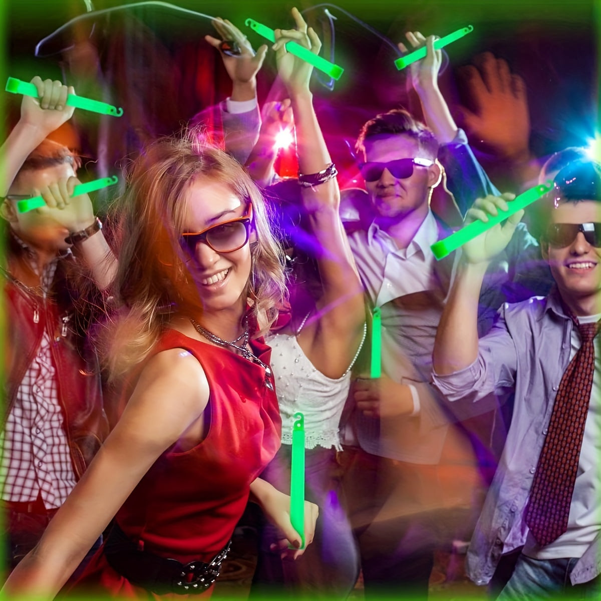NEW 6 PCS Set 6-Inch Large Green Glow Sticks - Industrial-Grade, 12-Hour Extended Life - Ideal for Camping, Emergencies, Parties & More - Durable Chem Lights, Blackouts Repair No Power Needed, Camping Accessories