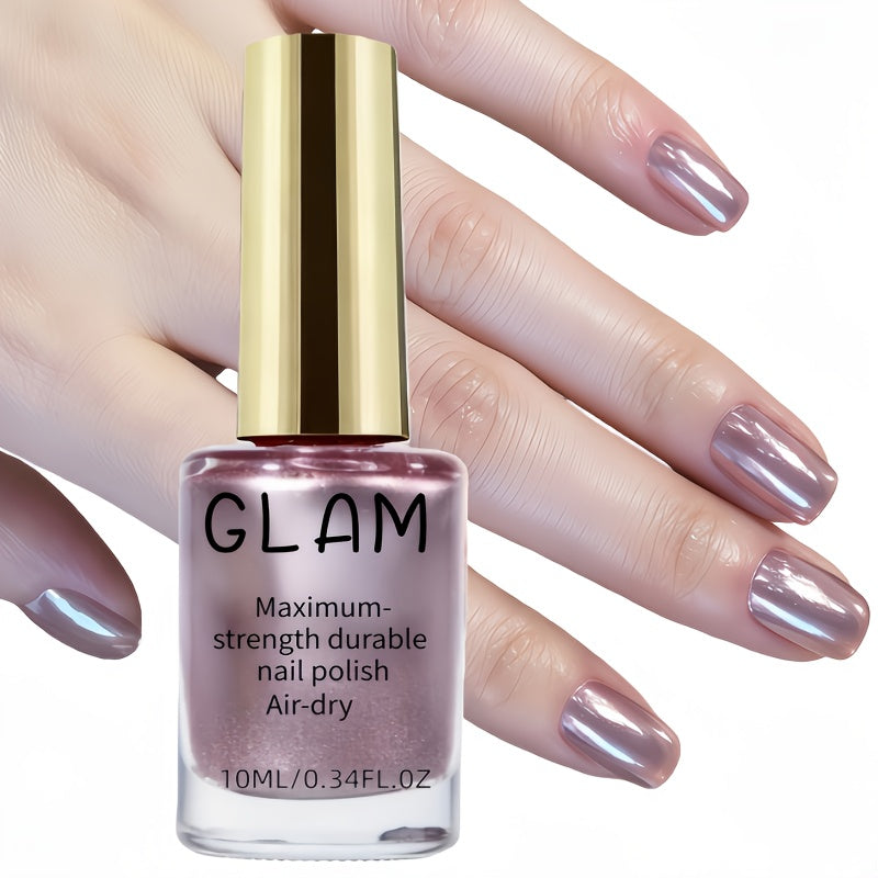 CLAM Premium Rose Golden Nail Polish - Quick-drying Natural Nail Art with Long-lasting Shine, Nail Strengthener for All Hands and Feet, Salon-quality Nail Design, Enhances Nail Toughness, Nail Art Supplies, Nail Technician Ac