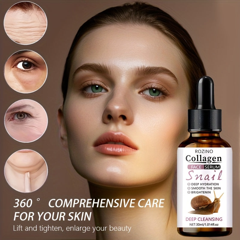 This Multi-Functional Facial Serum Features 20 Times The Collagen And Snail Mucin Content. It Quickly Hydrates And Penetrates The Skin, Providing Moisture And Firmness. Developed with Professional Protein Technology, It Is Su