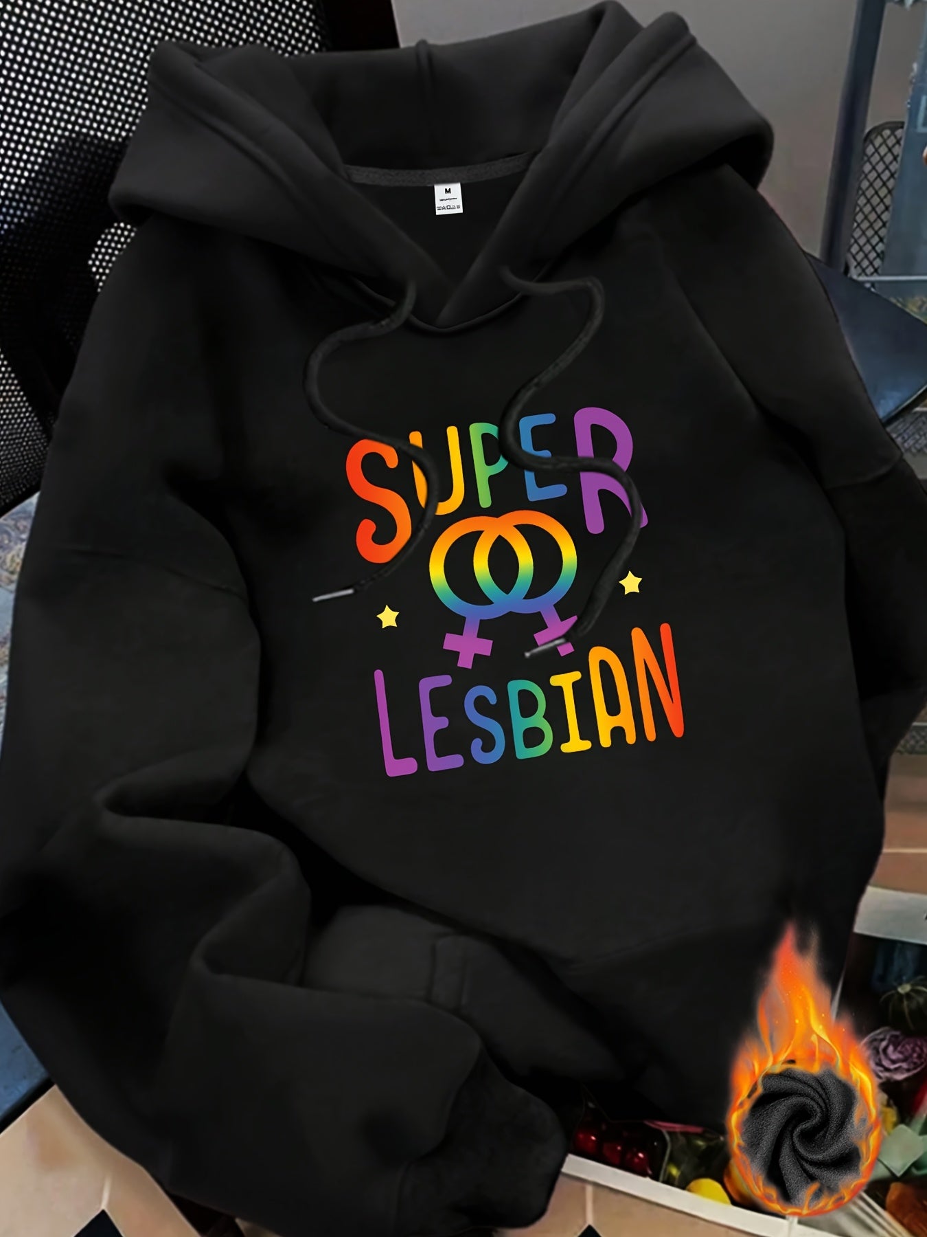 NEW Arrivals Hoodie Super Lesbian Rainbow Pride Graphic Women's Hooded Sweatshirt, Ladies Sweatshirt Loose Fashion Long Sleeve