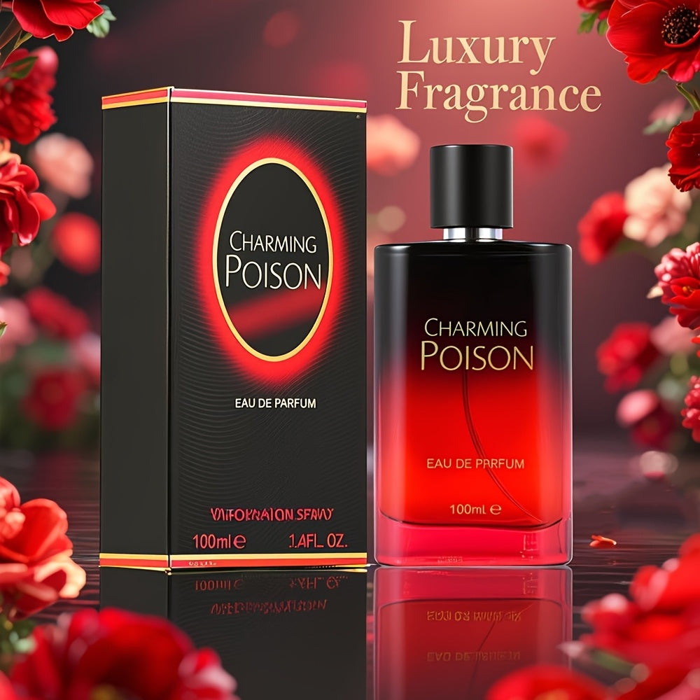 Charming Poison Lady Eau De Toilette, Long-Lasting Floral And Fruity Notes, Featuring Grapefruit, Citrus, Rose, Jasmine, Musk, And Patchouli, It Enhances Charm And Confidence, Comes in a Luxurious Gradient Bottle, Suitable fo