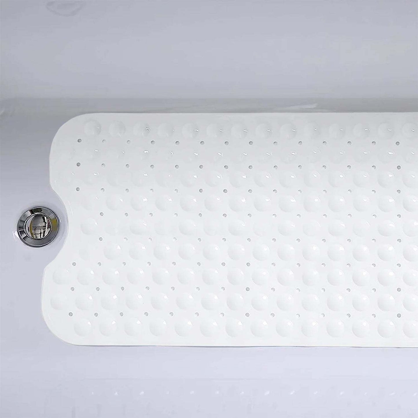 Extra Large Non-Slip Bath Mat - Bathtub Mat with Drain Holes, Suction Cups Shower Mat - Machine Washable Mat For Bathroom, Bathroom Accessories Easy Clean