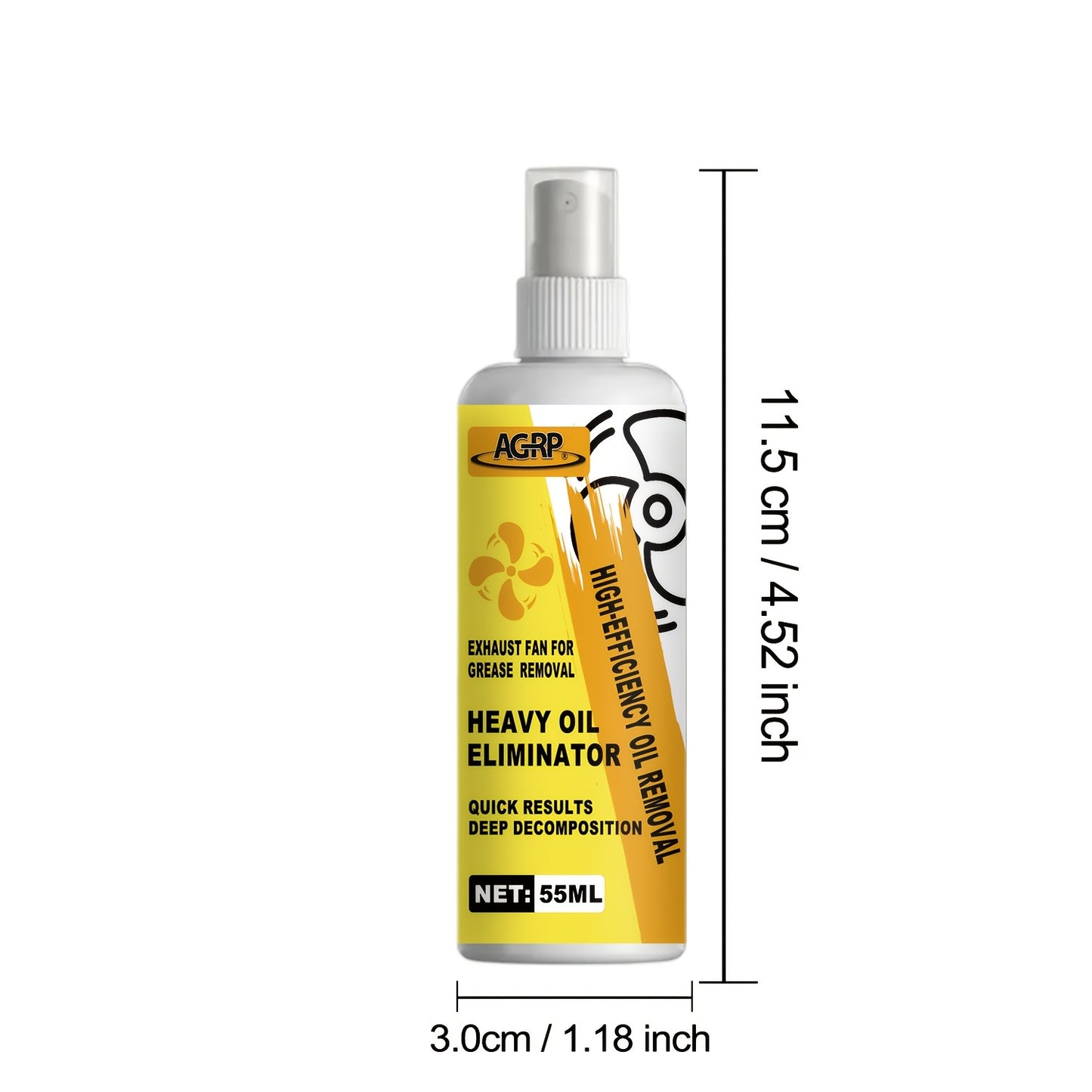 Powerful Kitchen Oil Removal Spray - Suitable for Metal and Plastic Surfaces, Removes Oil from Exhaust Fans, Ovens, Stoves, Cookware and Pans, Ideal for Home Chefs and Professional Chefs