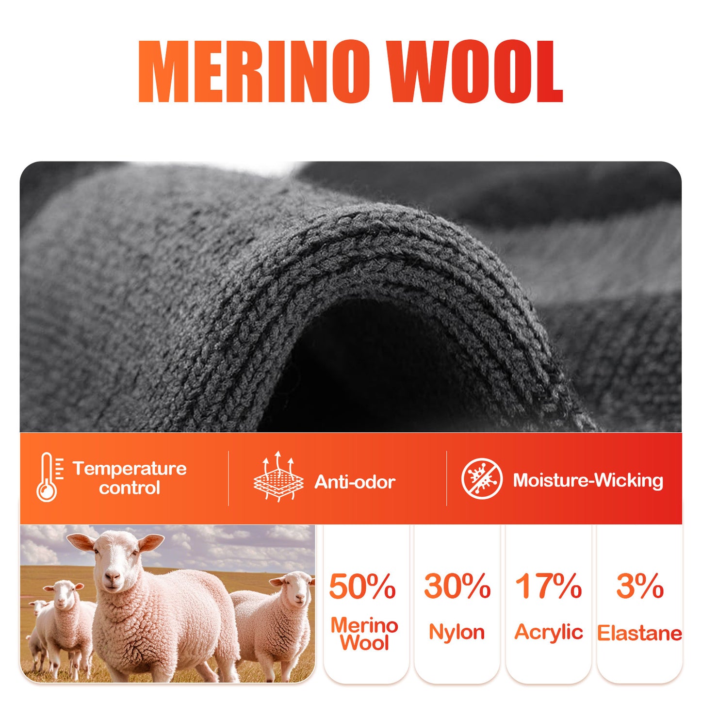 3 Pairs of Women and Men S-XL Size Thermal Socks Wool Socks Thick Warm Winter Socks Crew Socks for Work Hiking Walking Skiing Climbing Snowboard Running and Outdoor Winter Snow Sports Apparel Accessories