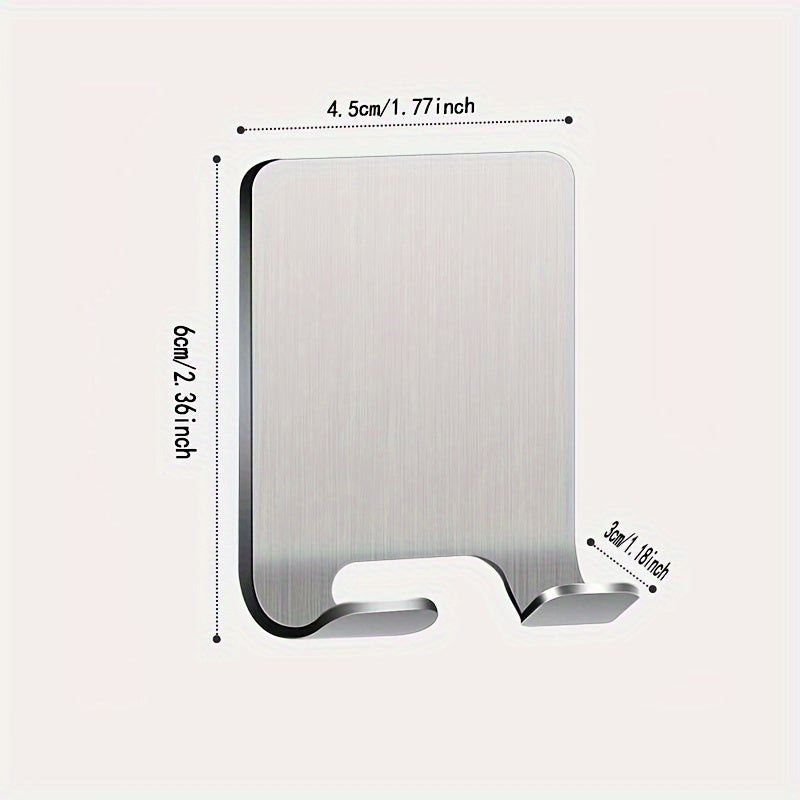 4 PCS Set Stainless Steel Holders for Shaving Blades That Can Be Mounted on The Wall Without Drilling. Perfect for Storing Men's Razors, These Modern Wall Mounts Are Designed for Bathroom Organization And Are Made from Durab