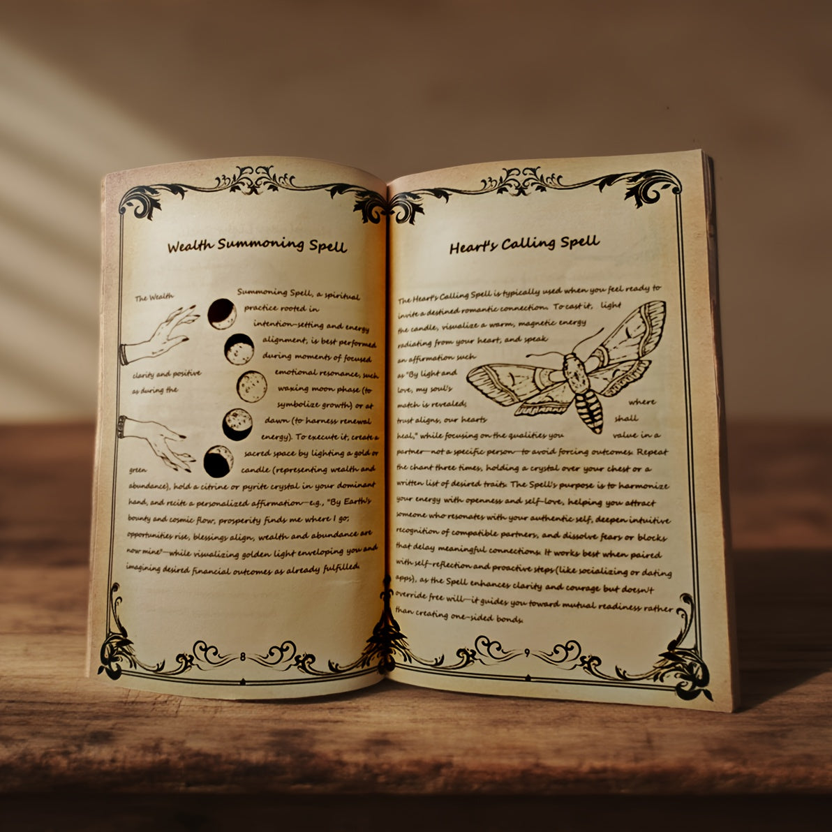 NEW 60 Pages Forgotten Spells Clipbook, Paper Album for Party Games and Activities, Witch Spell Book, Magical Prop, Novelty Magic Toy, Tabletop Games, Olive Green, Rectangle Shape