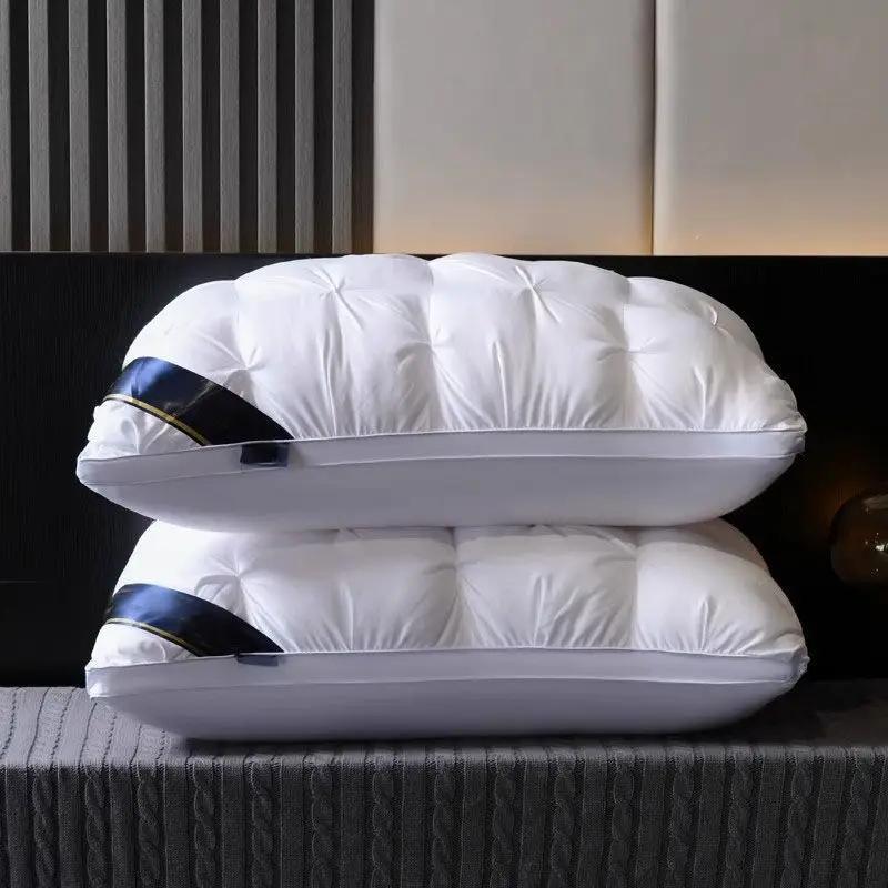 4pcs 3D Luxury Hotel Pillow Set, Neck Support Sleeping Pillows for Comfort & Relaxation, Premium Cover with Zipper Closure, 45*68cm