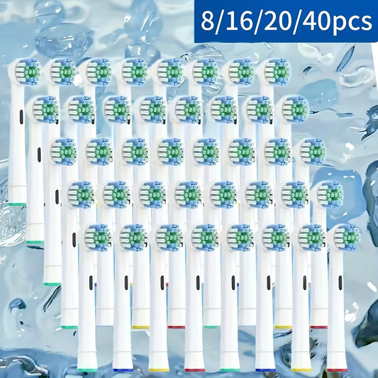 20/40 PCS Set Replacement Heads for Oral-B compatible electric toothbrush heads - Soft, durable replacement brush heads for enhanced oral care, 8/16/20/40 compatible Oral-B 1000/9600/3757/500/3000/8000/7500/7000/Pro replaceme