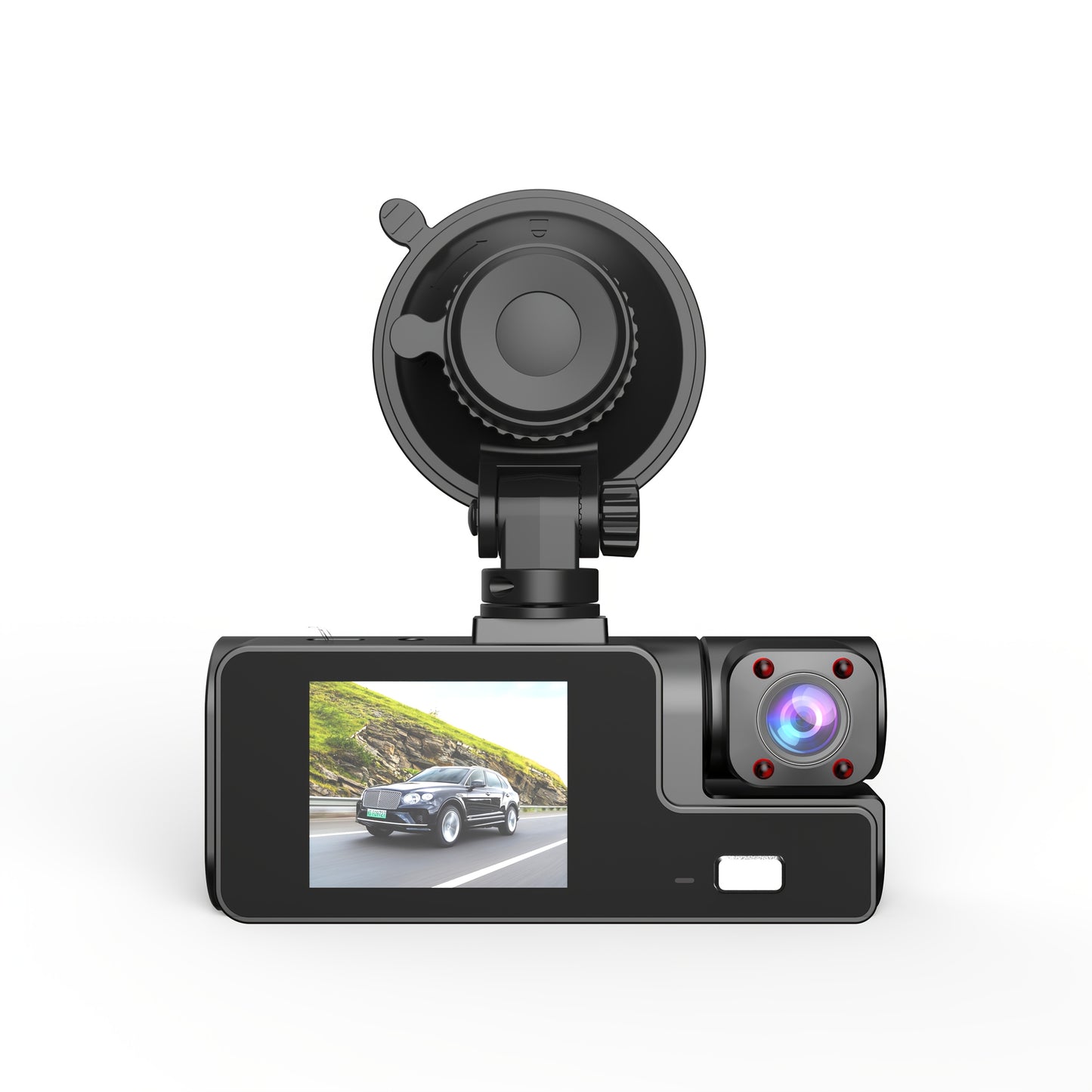 Dash cam with 64G memory card included, optional without card available, front camera 1080P, rear camera 720P, Dash Cam for Cars, Vehicle Security Camera, Modern Car Accessory, Easy Control Buttons, Car Safety Device, Stylish