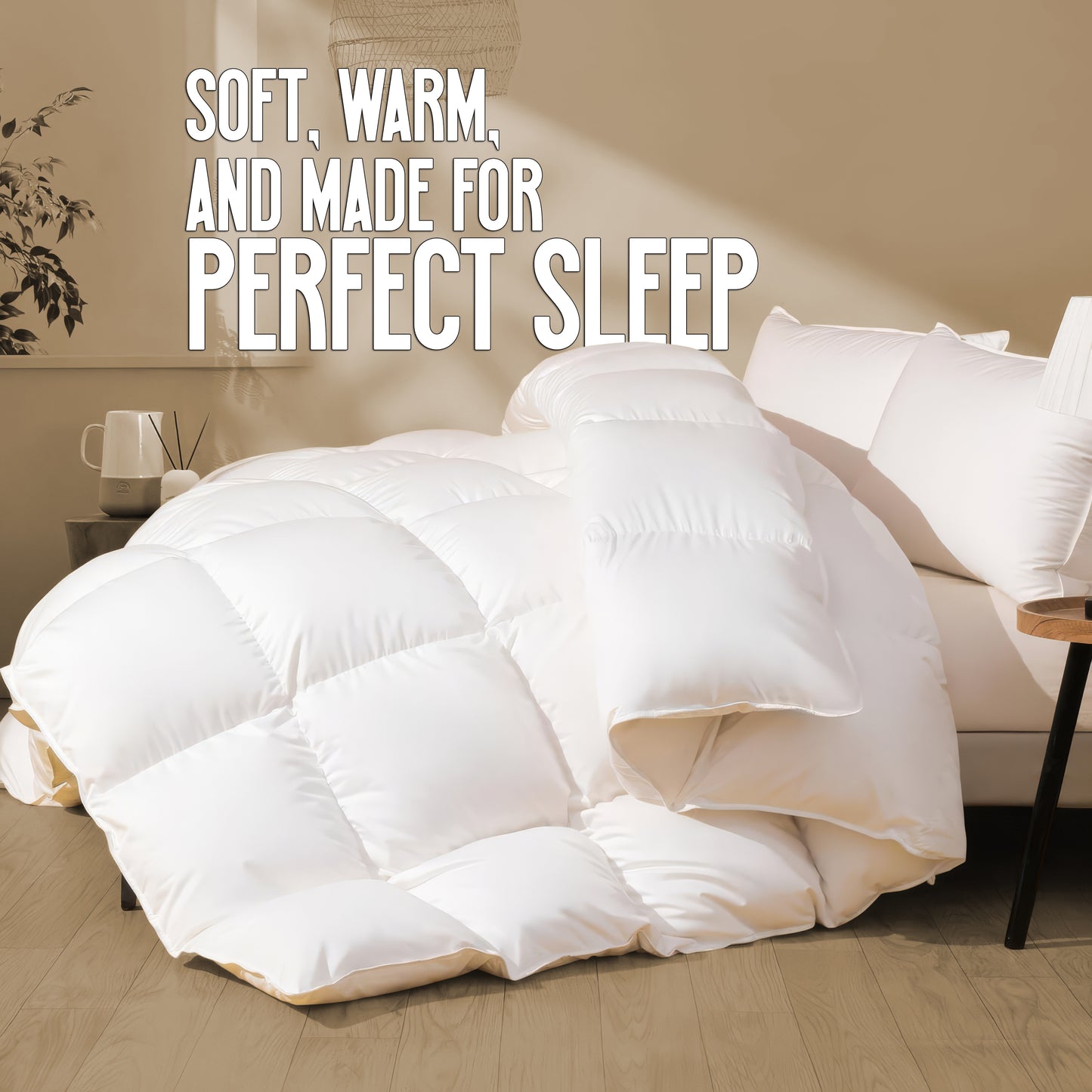 * 5 Star Luxury Hotel* High Quality Feels Like Down Duvet Quilt Luxury Comforter Box Stitched Breathable & Soft Insert Bedding All Seasons Quilt for Summer to Winter Available in 10.5 & 13.5 Tog Single Double King Super King