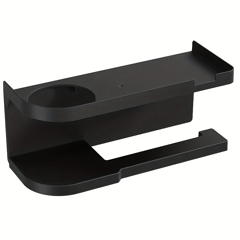 Modern & Wall-Mounted Toilet Paper Holder with Storage Shelf & Drawer - Space-Saving Bathroom Organizer with Knob, Multi-Tier Shelving System, Space-Saving Design for Home & Hotel Bathrooms, Toilet Paper Dispenser & (No Space