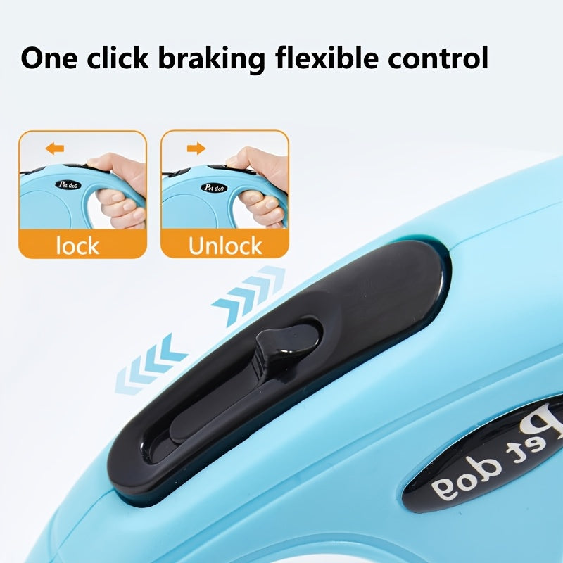 7 Colors Retractable Dog Leash | 10-foot ABS Leash for Outdoor Walking, Uncharged Power Mode