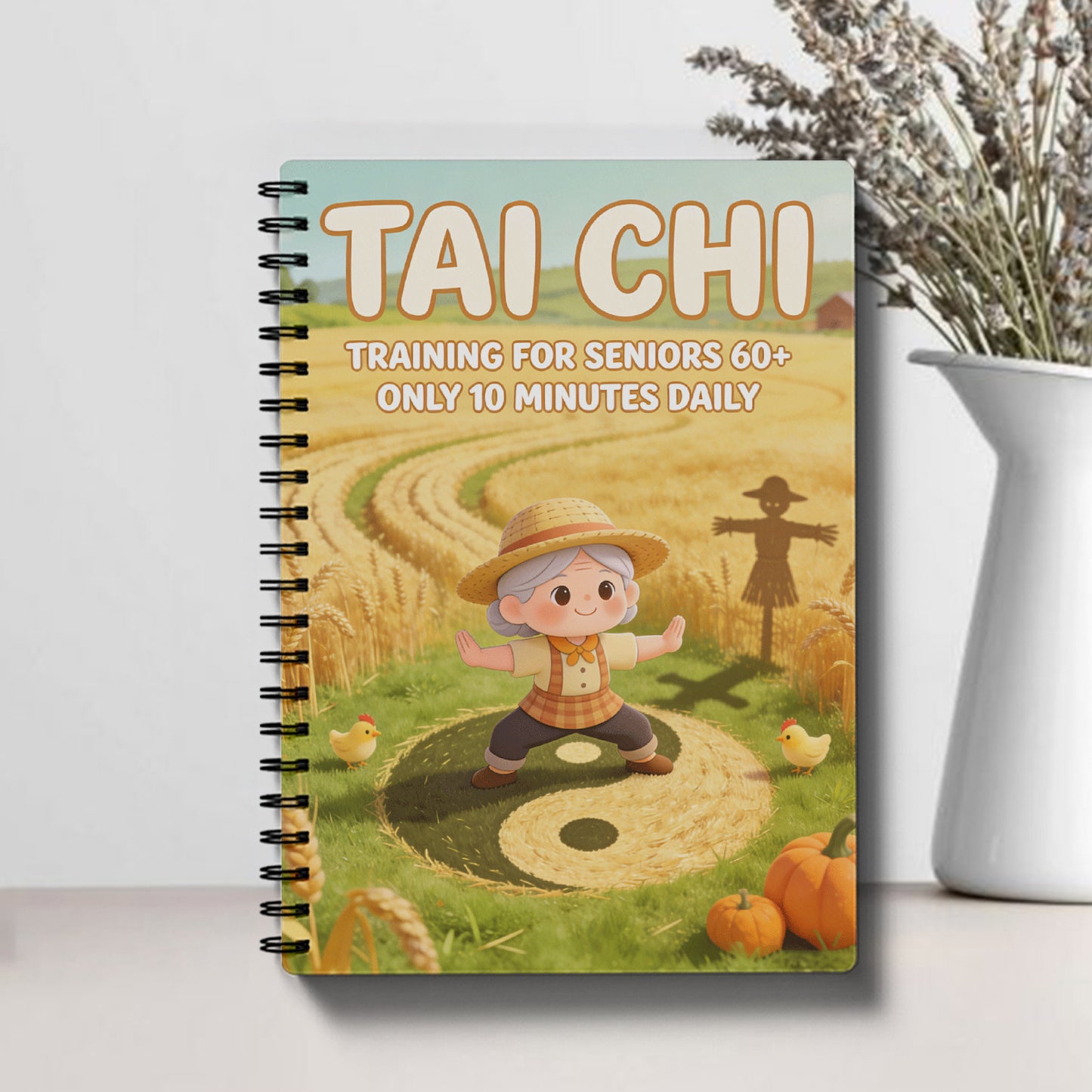 NEW Arrivals For Home Gym Tai Chi Practice Book for Seniors and Beginners | Spiral-bound, Progressive Practice Pages, Daily Exercises, Gentle Movements, Women Men Sports Accessories
