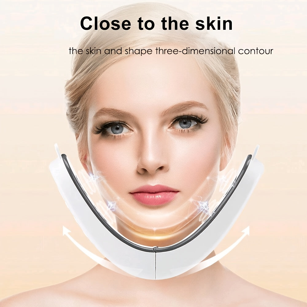 V-Shape Facial Massager, Smart Beauty Device for V-Line Face Lifting, 5 Modes & 12 Intensity Adjustments, Suitable for Travel, Home Use, Tool for Women, Suitable as a Holiday Gift