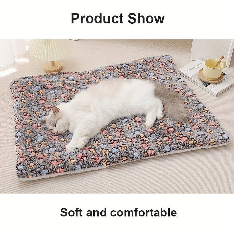 Thick Pet Bed Cushion, Soft Pet Sleeping Pad For Autumn And Winter Blankets To Keep Pets Warm Christmas Gift
