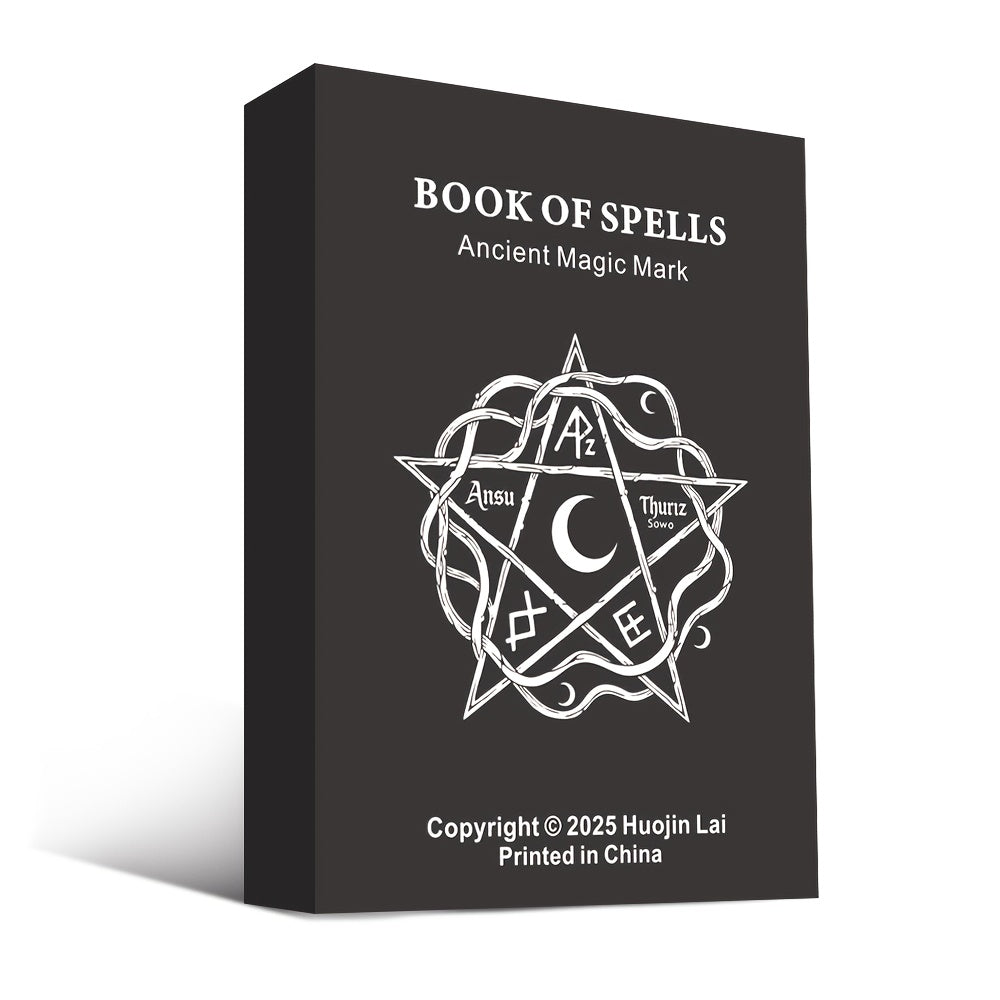 Book Of Spells | Tabletop Card Game Featuring 35 Dusty Forbidden Powers Of Divination And Oracle Cards | Perfect For Halloween/Christmas/Thanksgiving Gifts, Ideal For Game Nights | Smile Talk