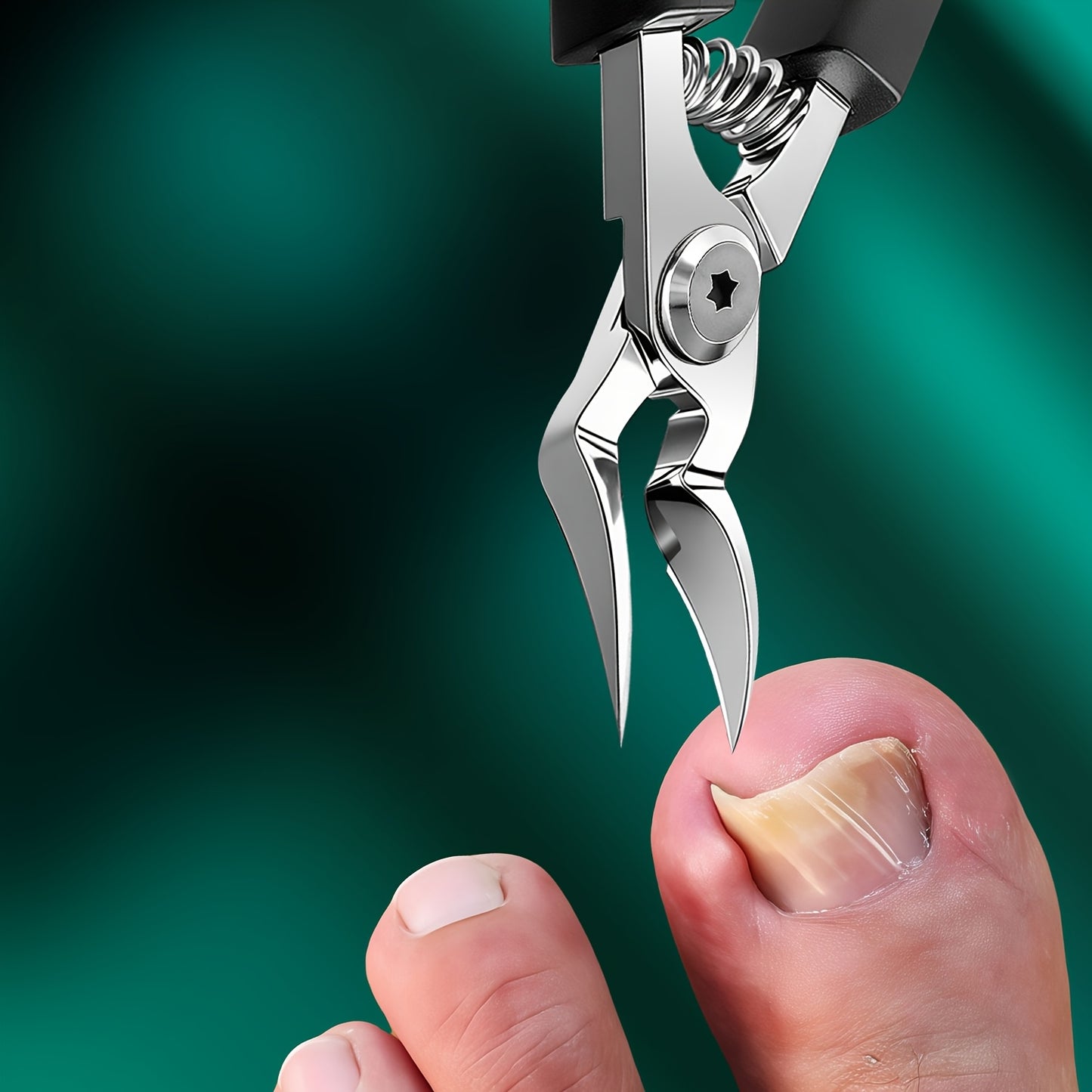 Heavy-Duty Stainless Steel Toenail & Fingernail Clipper for Thick/ Nails - Professional-Grade Curved Blade with Sharp Elongated Tip, Thickened Nail Care Tool for Adults, Elderly, Men & Women (Foot & Hand Trimmer)
