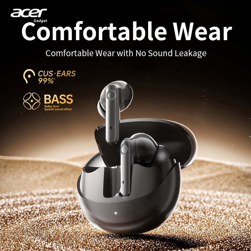 Original Acer Official Genuine Product] In-Ear Design | TWS Wireless Earbuds | Stereo | Deep Bass | Low Latency for Calls | Comfortable Fit (For Study/Business/Sports/Running/Fitness) | Portable Design | Multi-Device Compatib