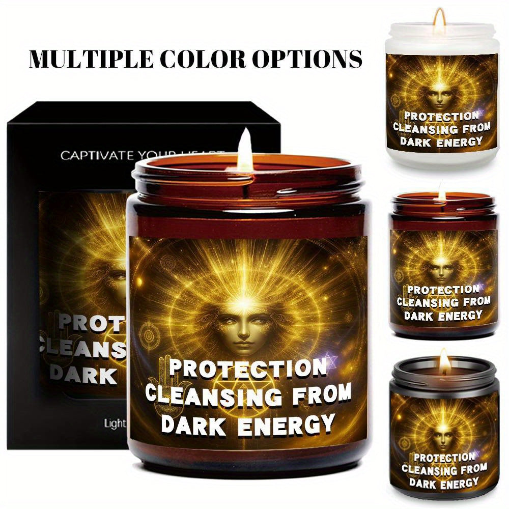1pc 5, 3oz Witchcraft Black Magic Protection Cleansing Scented Candle Curse Protector Soy Wax Gift Idea for Women Men Adults