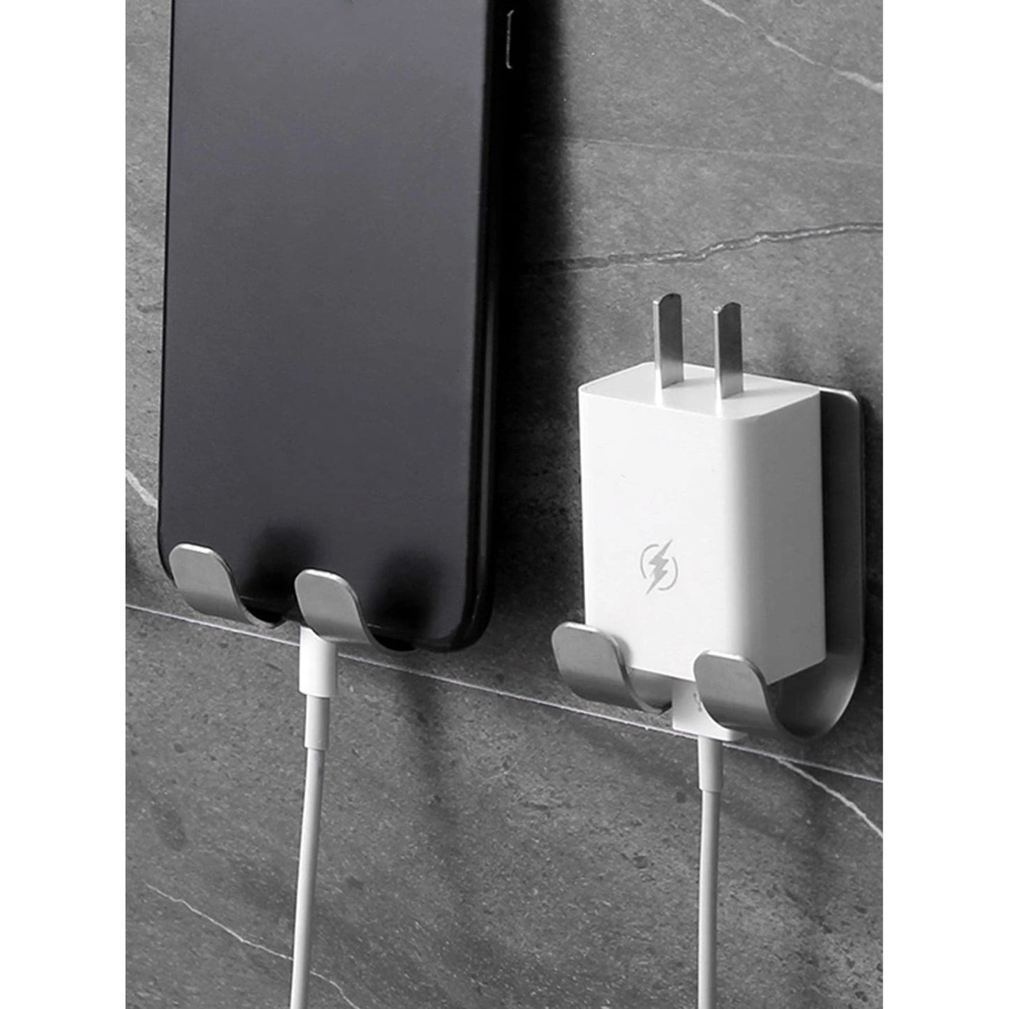 4 PCS Set Stainless Steel Holders for Shaving Blades That Can Be Mounted on The Wall Without Drilling. Perfect for Storing Men's Razors, These Modern Wall Mounts Are Designed for Bathroom Organization And Are Made from Durab