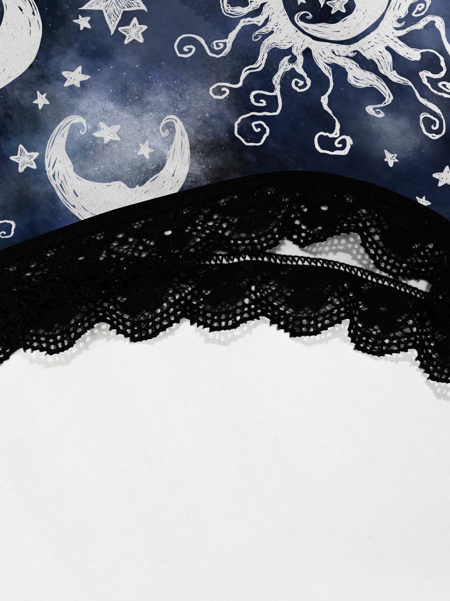 3 PCS Set UK Size Mystic Astronomy  Planetarium Allover Print Scallop Lace Trim Briefs, Sexy Comfy Breathable Stretchy Intimates Panties, Women's Lingerie & Underwear