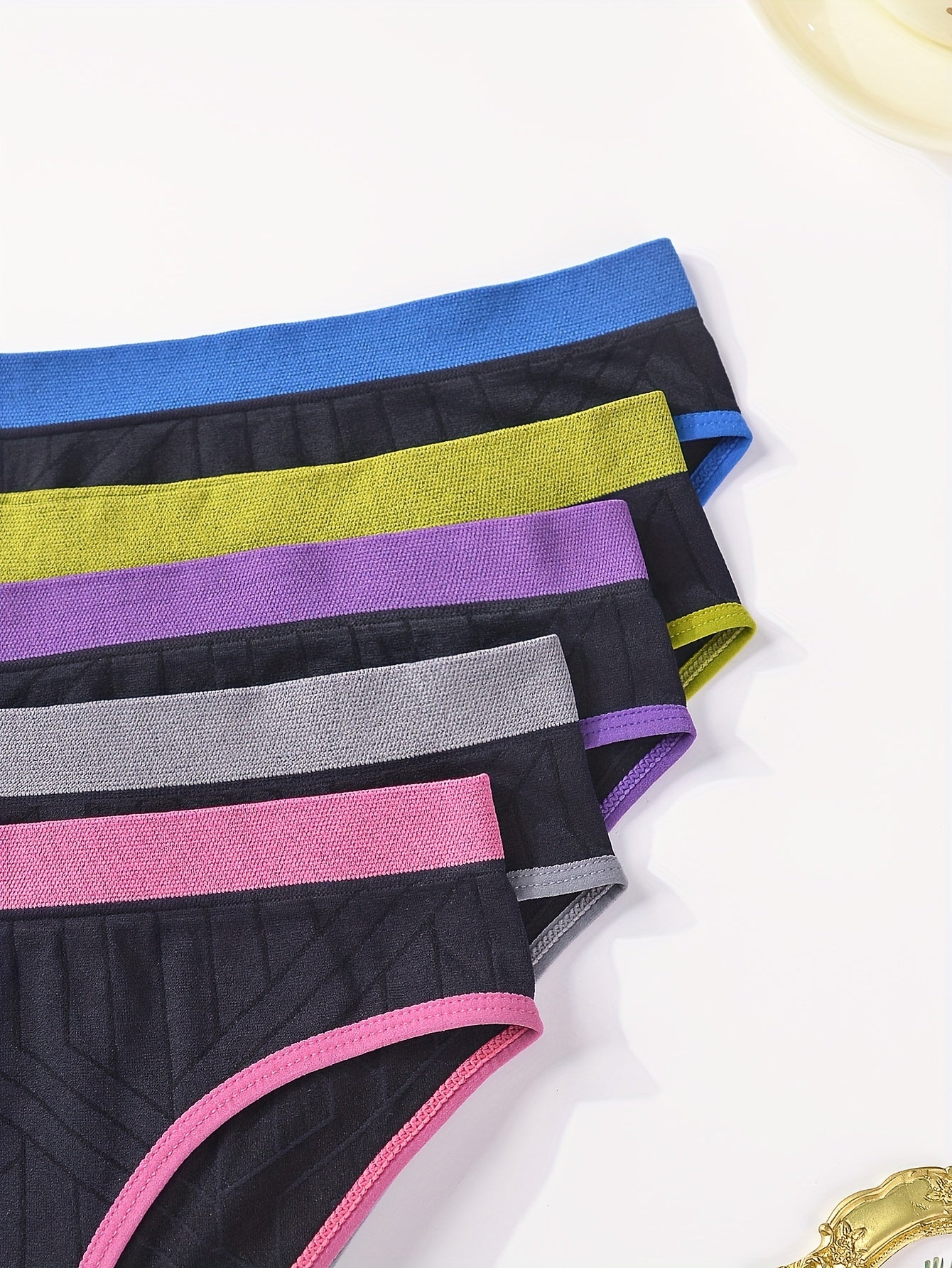 10 PCS Set Women's Elegant & Breathable Yoga Briefs - Soft Stretchy Fabric, Mid-Rise, Color Block Design, Perfect for Yoga, Running & Fitness, Seamless, Non-See-Through, Comfortable Women's Briefs | Seamless Design | Soft Fa