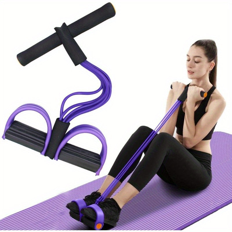 Six-Tube Upgraded High-Tension Resistance Band - Ergonomic Design, Durable Purple Resistance Bands, Suitable for Home Gym, Cardio Exercise, and Strength Training, Exercise Accessory, Fashionable Sports Equipment, Comfortable