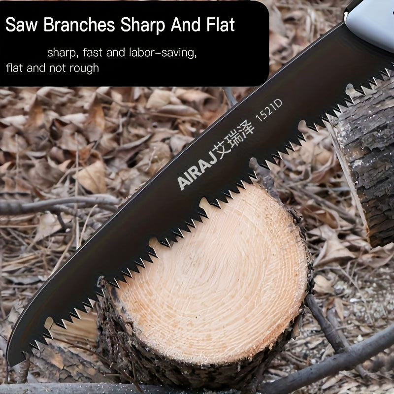 1pc Industrial Grade Steel Folding Saw, Manual Cutting Tool with Anti-Slip Durable Handle, Three Specifications Available for Outdoor Use, Without Battery
