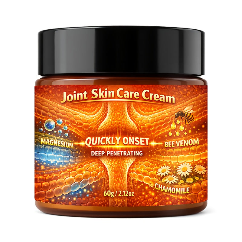 Maximal Joint And Skin Care Pain Relief Cream | Fast-Acting For Runners Gym-Knees, Hands, Feet, Elbows & Shoulders - Natural Formula With Turmeric, Bee Venom, Magnesium, Honey, Retinol, Hyaluronic Acid, Vitamin C, Niacinamide