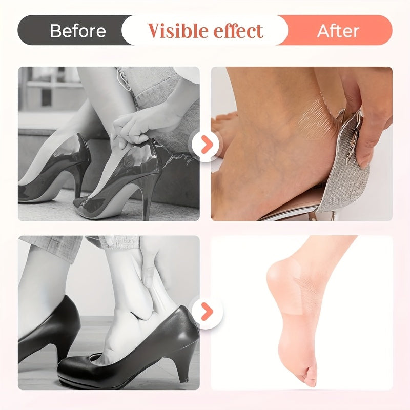 30 PCS Set Invisible Moisturizing Heel Pads - Breathable Cushioning Pads, Suitable for Dry and Cracked Heels, Moisturizing and Repairing, Soft PVC Material, No Glue Required, Sport Sneakers Footwear Tools Sets