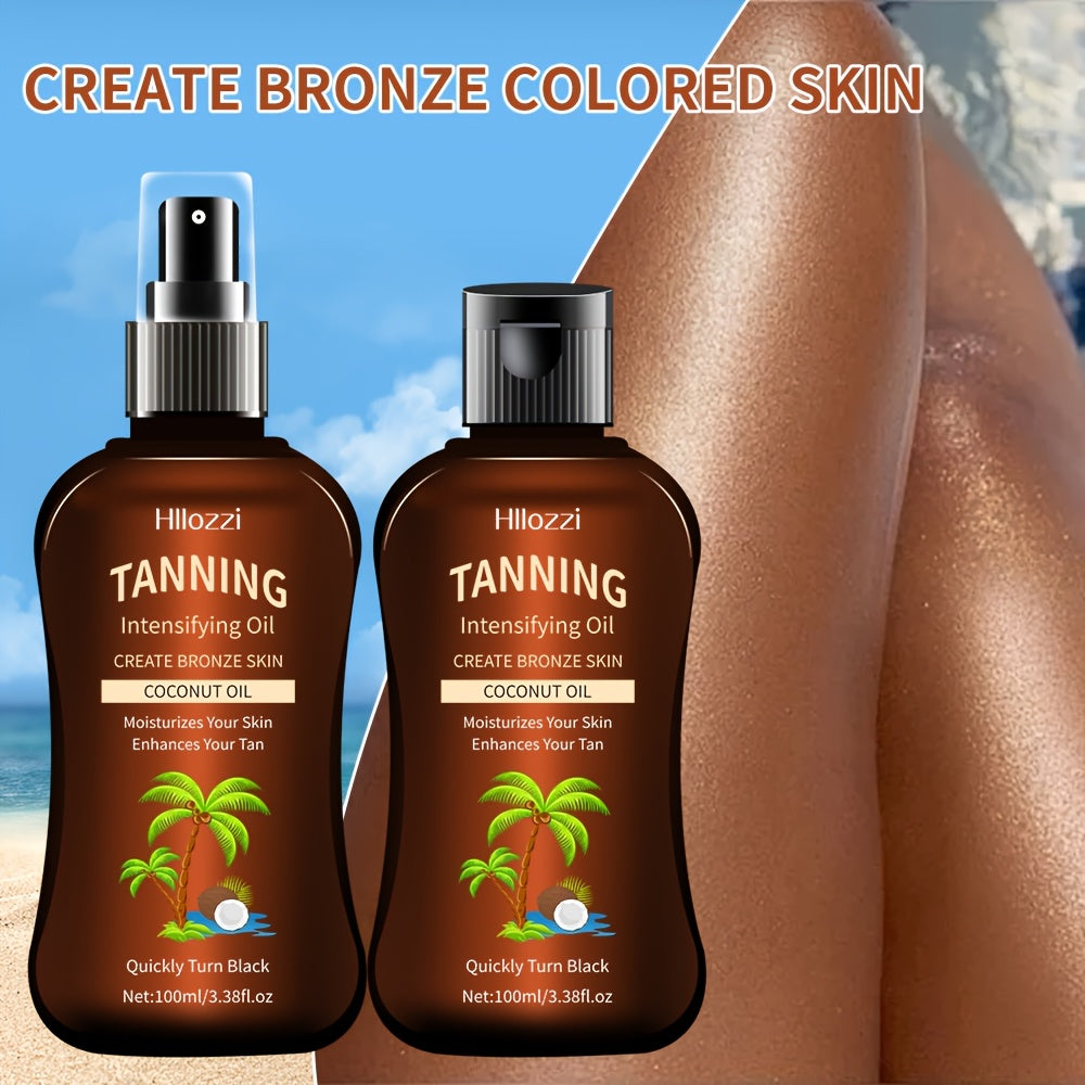 100Ml /3.38Fl.Oz Coconut Tanning Oil for a Waterproof And Long-Lasting Tan, Suitable for Indoor Use, with Moisturizing And Hydrating Properties. Comes in a Spray Bottle And Flip-Top for Easy And Convenient Carrying, Free from
