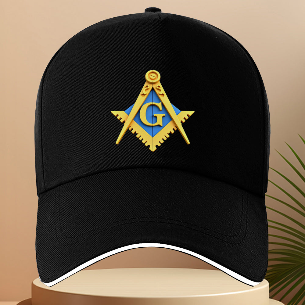 3 Colors Secret Society Freemasons The Masonic Emblem: a 3D rendering of a mysterious symbol Lightweight unisex cap adjustable cap perfect for all seasons ".woven fabric.