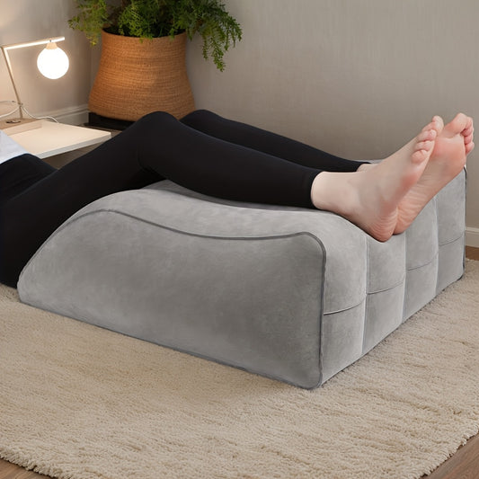 NEW Inflatable Wedge Pillow for Leg & Knee Rest, Soft Support Cushion for Muscle Comfort, Portable Support Pillow for Reading Watching Sleeping Lying Inflatable Feature Pad for Leg Elevation