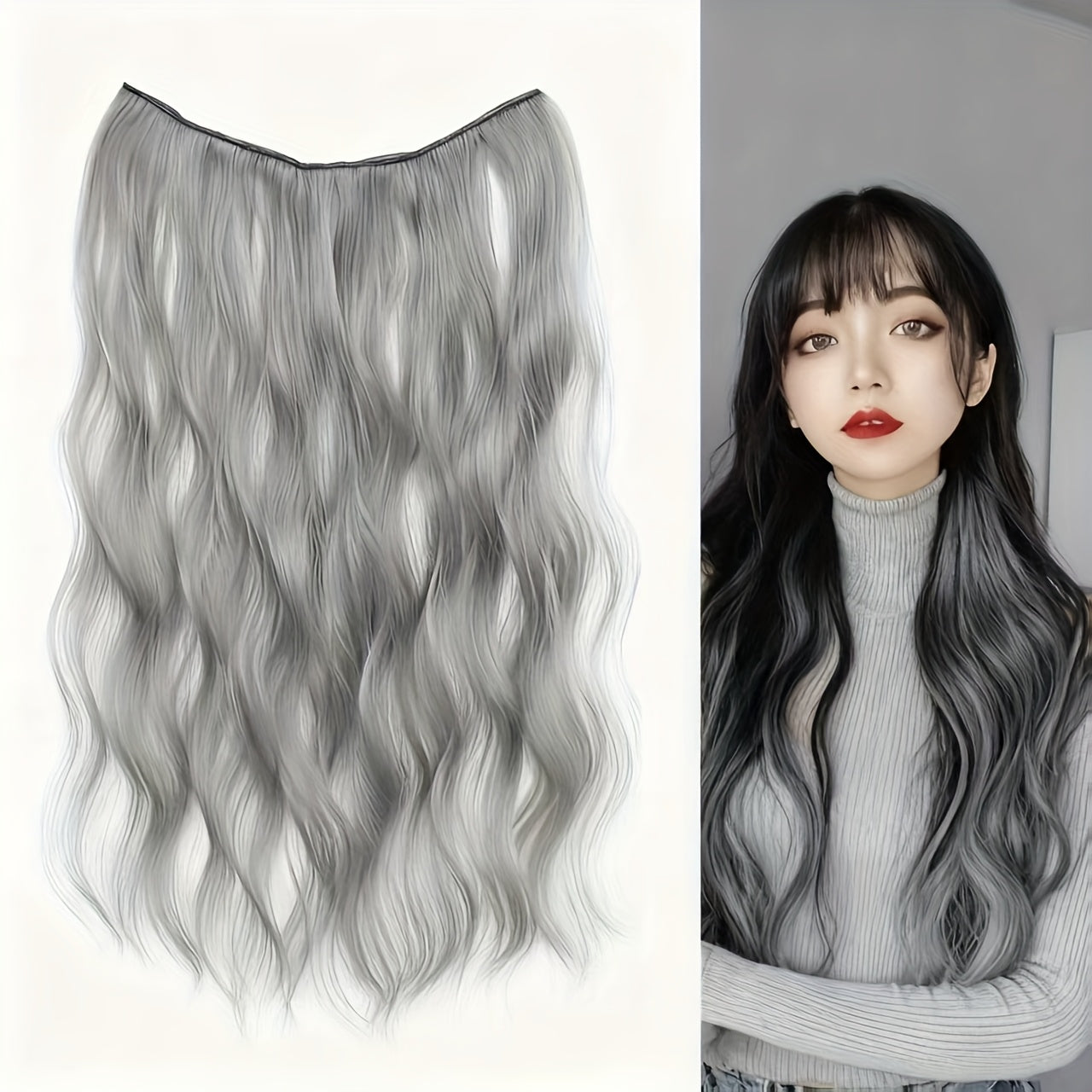 15 Colors 55.88cm Women's 22-Inch Long Curly Wave Synthetic Hair Wig - Brown/Red Blonde Purple/Pink/Pinkish-Red/Purple/Pink/Pinkish-Women Hair Extensions