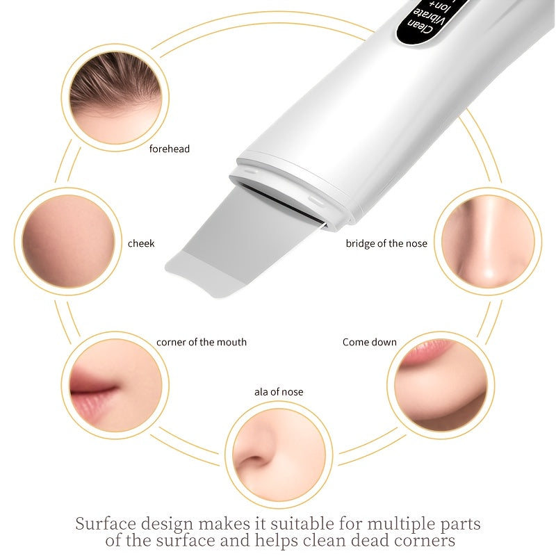 Electronic Deep Cleansing Facial Cleanser Scraper | Pore Cleaner, USB Charging, Rechargeable Lithium-Polymer Battery, Ideal for Valentine's, New Year, and Christmas Gifts.