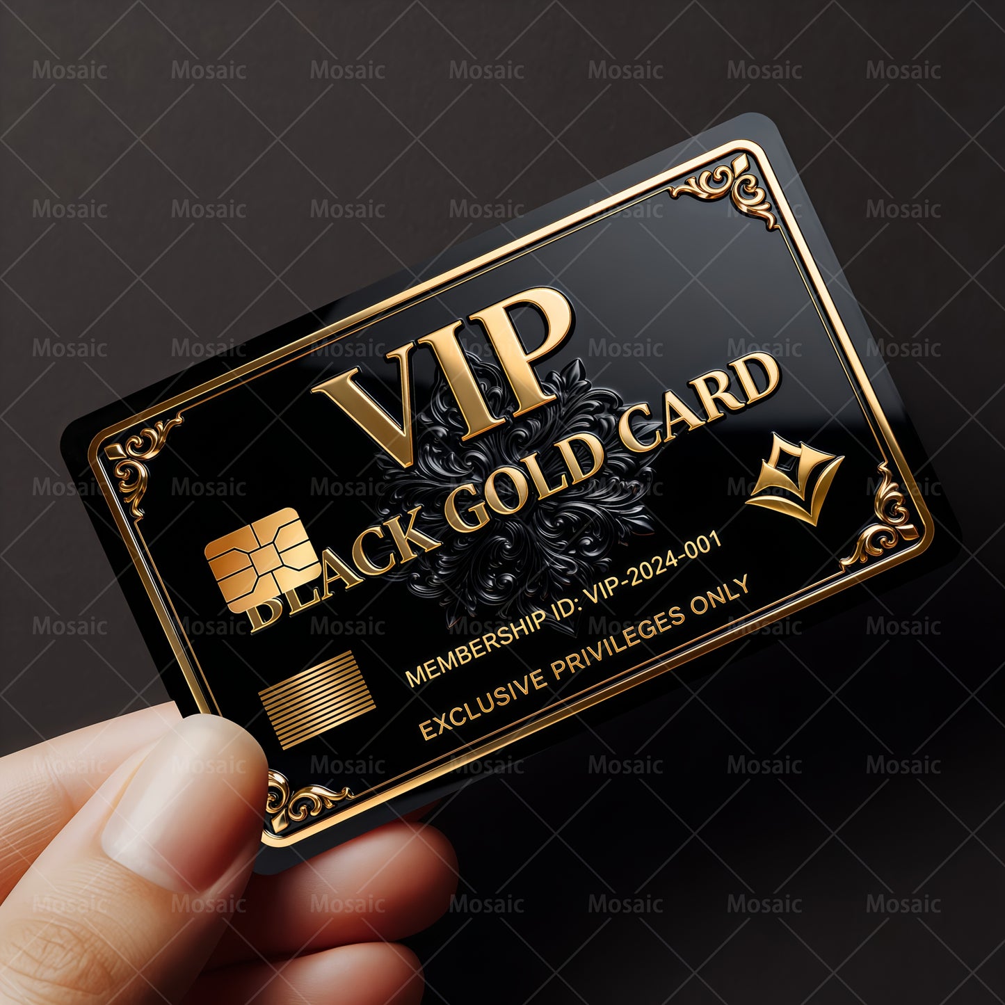 2 PCS Set of Black And Golden VIP Card Stickers for Bank Cards, Credit Cards, Debit Cards, Transit Cards, And Room Key Cards